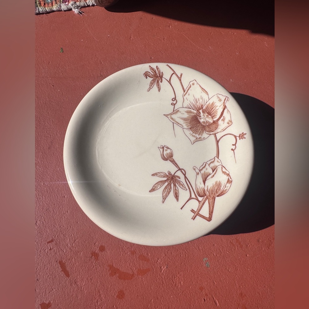 50s Vintage Set Russel Wright American Modern Floral Salad Plate - Picture 2 of 6
